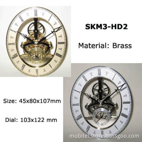 Metal Quartz Skeleton Clock Movement SKM3-HD2